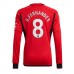 Manchester United Bruno Fernandes #8 Replika Hemma matchkläder 2023-24 Långa ärmar